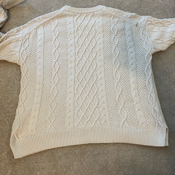 J. Crew Cream Cable Knit Sweater - Picture 2 of 3